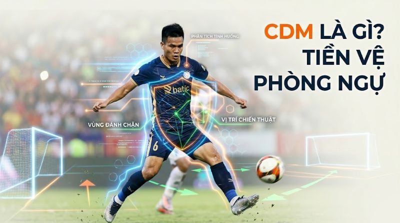 CDM (Tiền vệ phòng ngự trung tâm) trong bóng đá là gì?